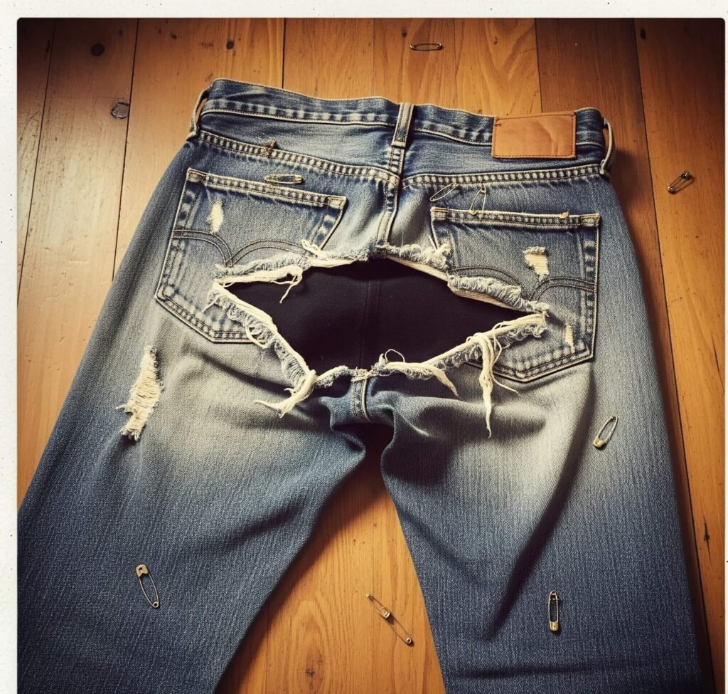 Vintage Thrift Jeans with Rip