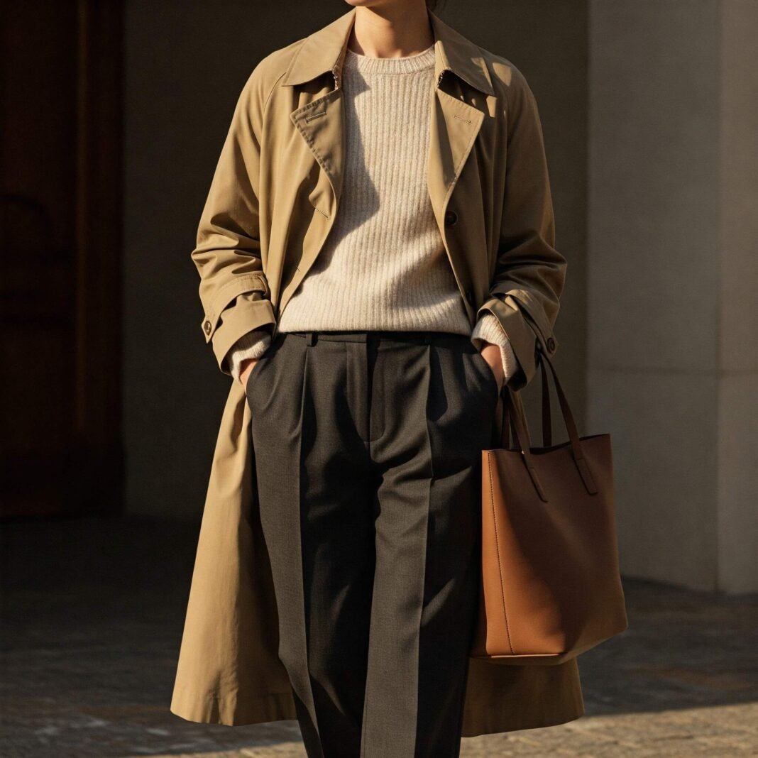 Person in beige trench coat Person in beige trench coat