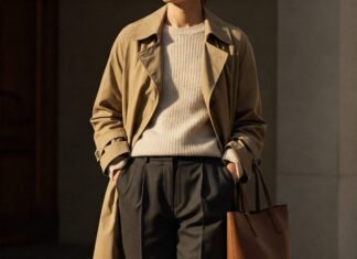 Quiet Luxury Outfits: How to Look Rich Without Spending a Fortune Person in beige trench coat