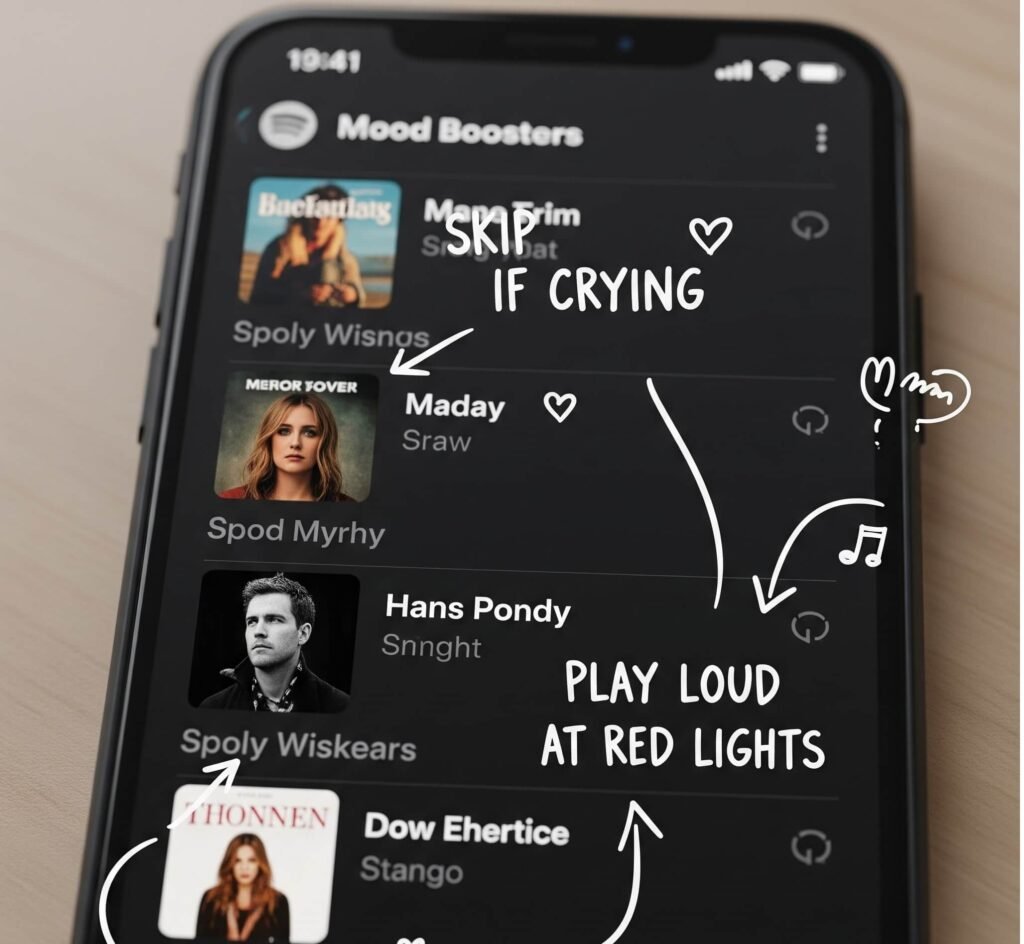 Spotify Playlist with Handwritten Notes