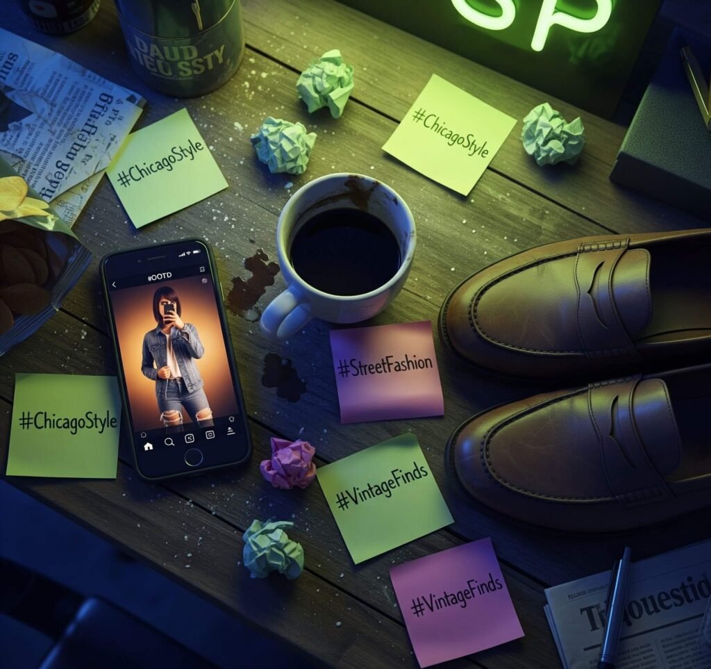 OOTD Instagram Post Chicago Desk Chaos