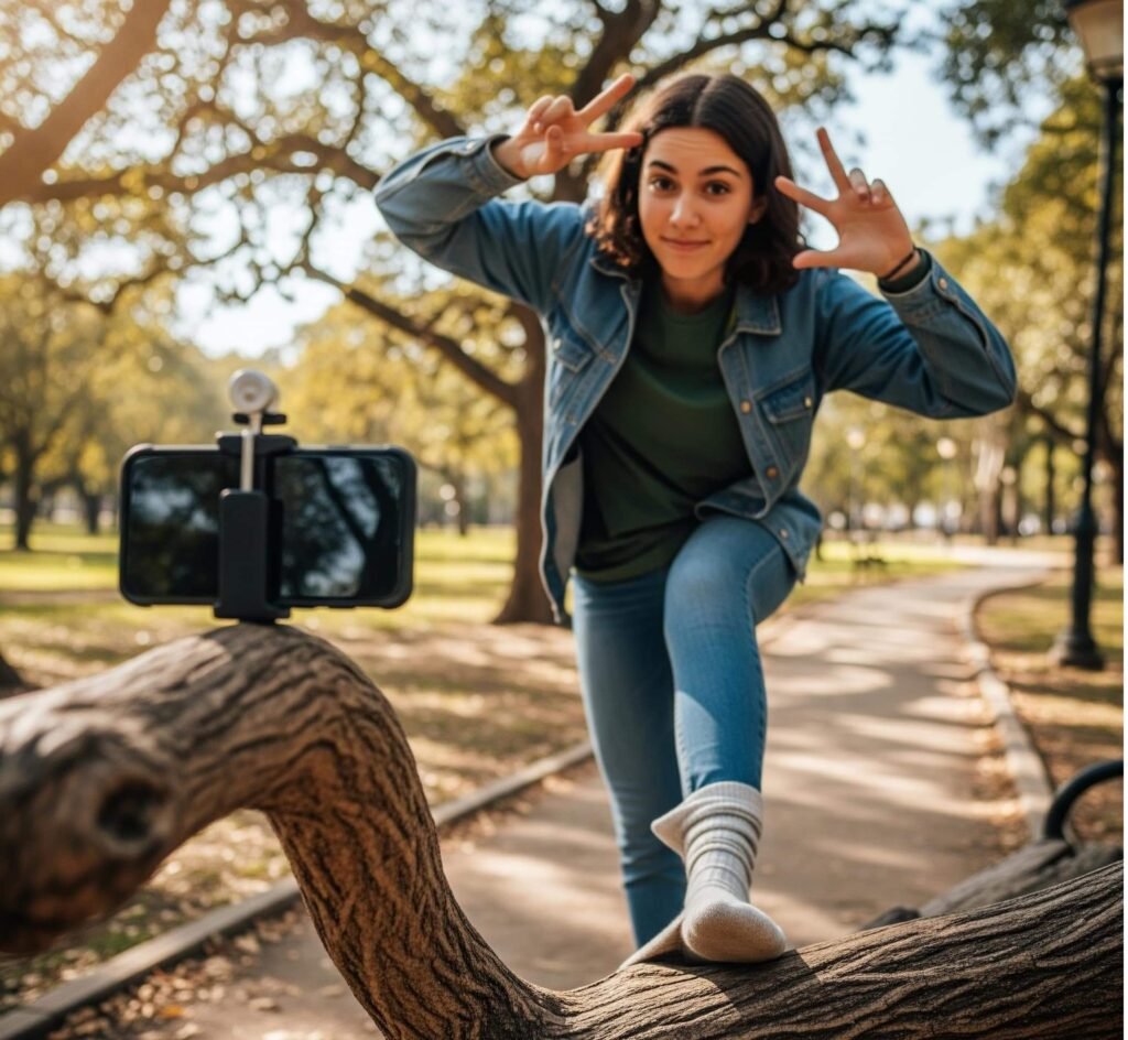 Wonky Park Pose with Slipping Sock