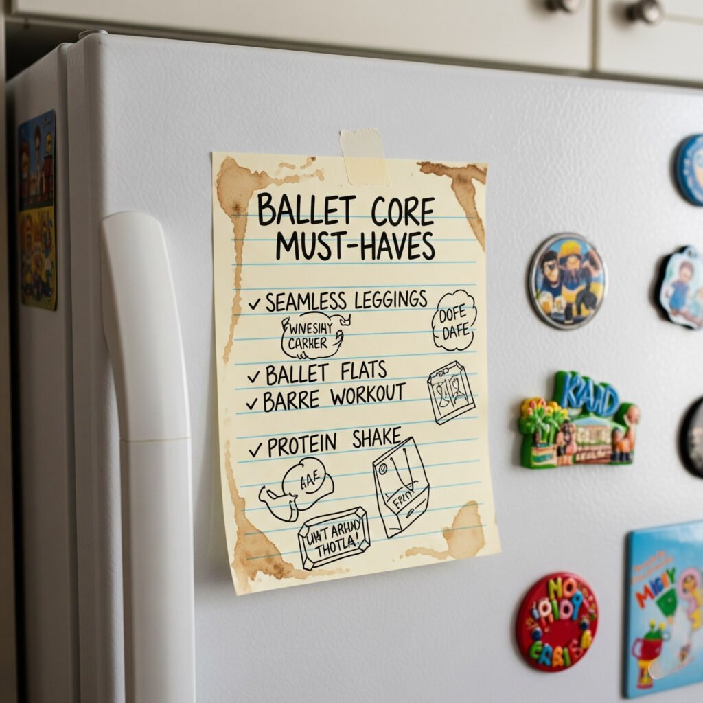 Ballet Core Must-Haves Sticky Note