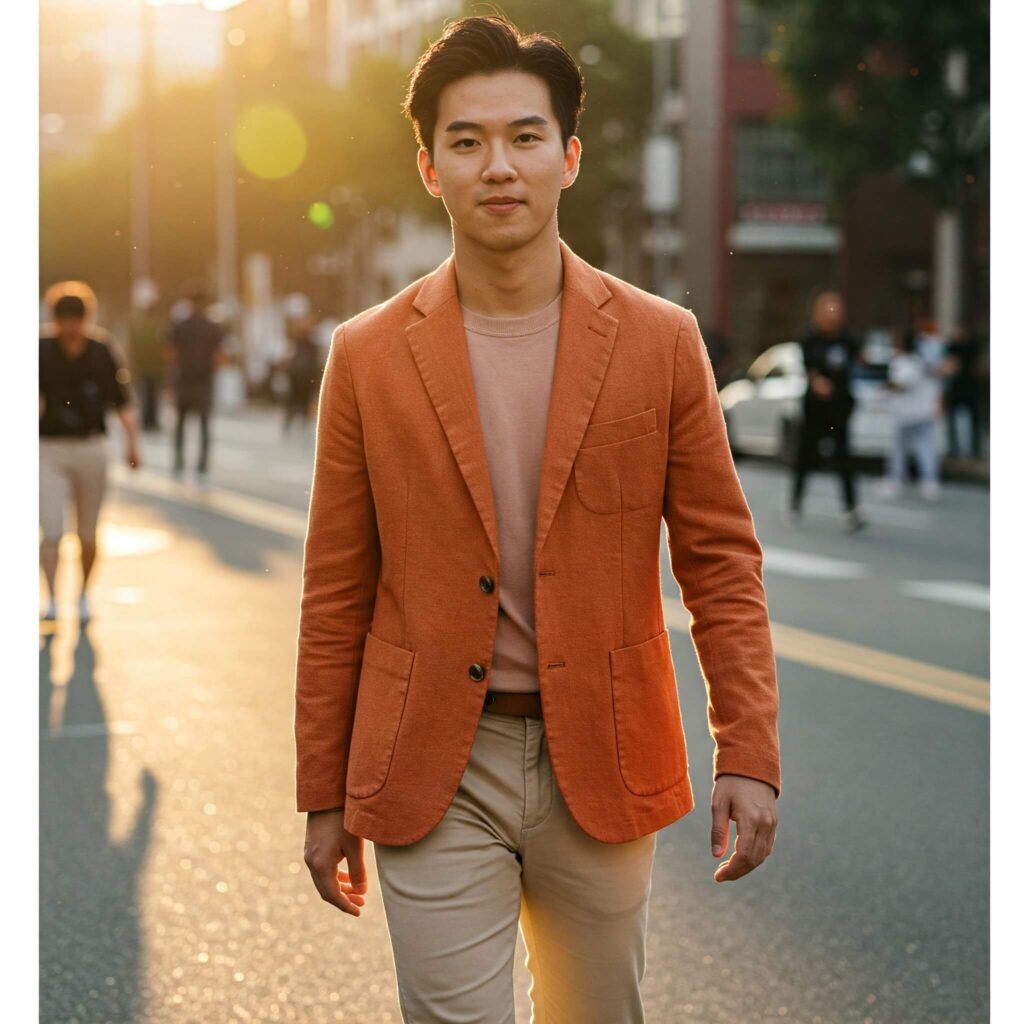 Apricot Blazer Street Style