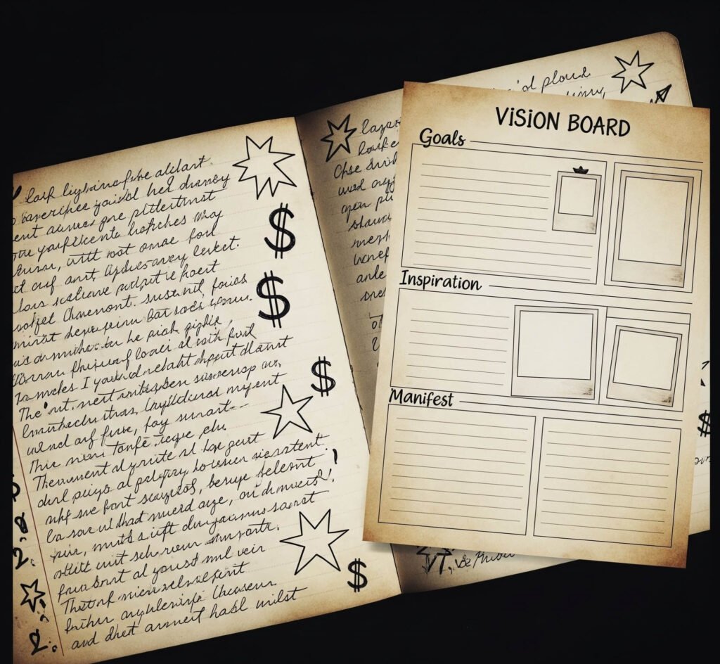 Planning for Vision Board Journaling: Vintage Aesthetics