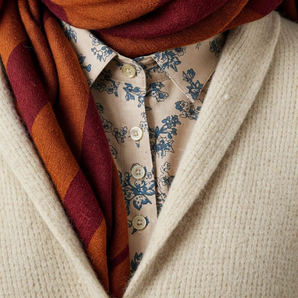 Layered textures close-up
