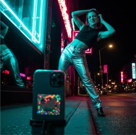 Neon Bushwick Nights: Awkward OOTD with Metallic Pants