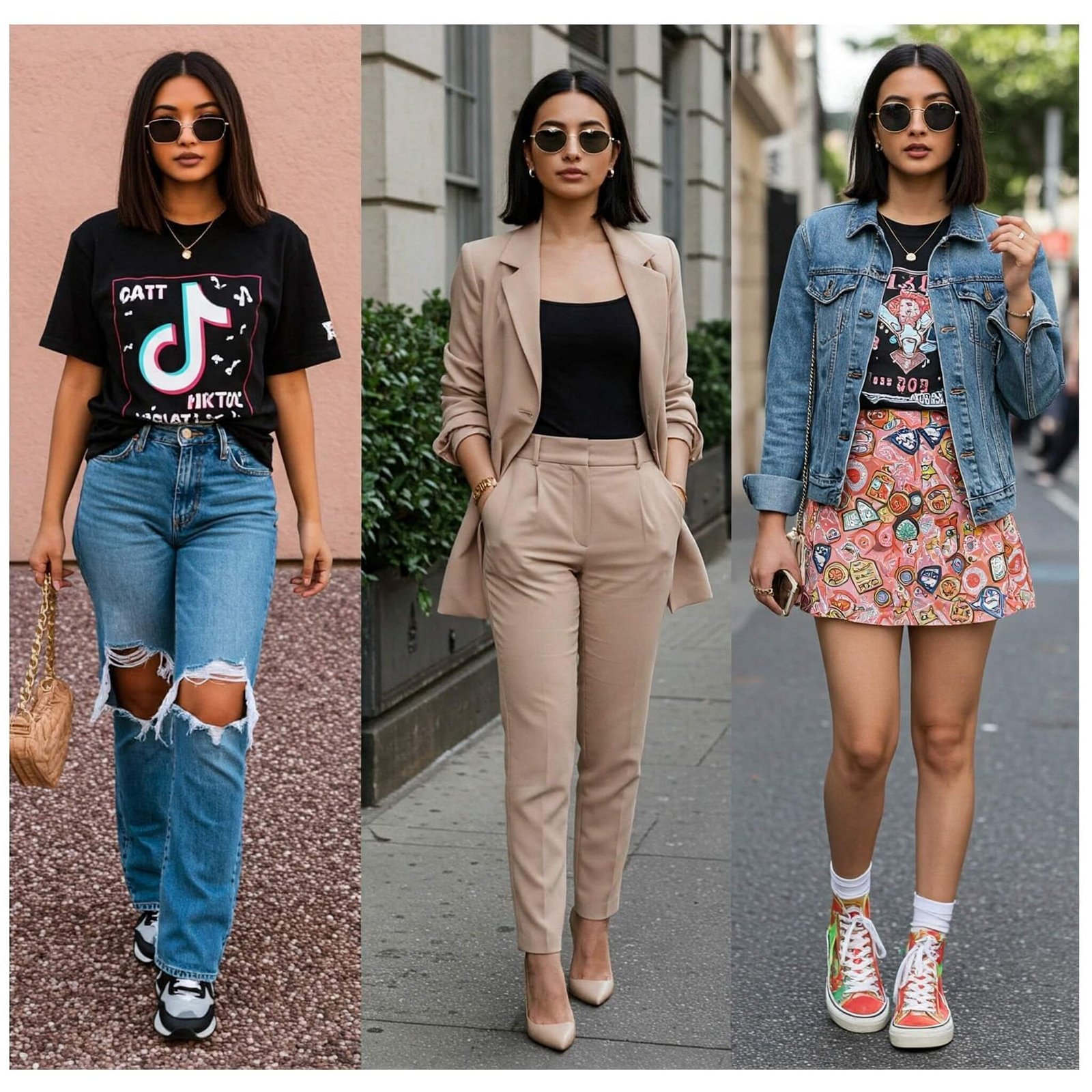 Instagram Story Ideas for Fashion Bloggers & Influencers "TikTok Outfit Ideas Collage"