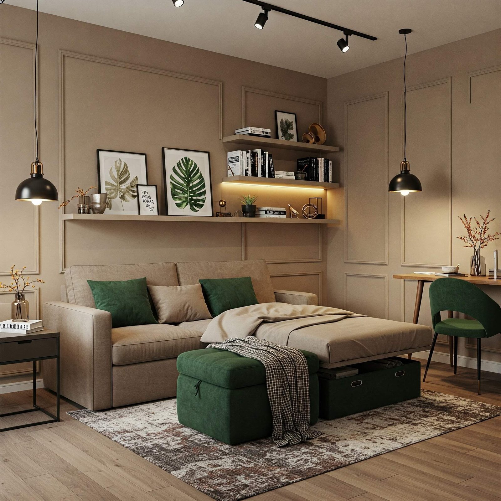 Small Apartment Aesthetic Ideas for Every Room Stylish small apartment living room.