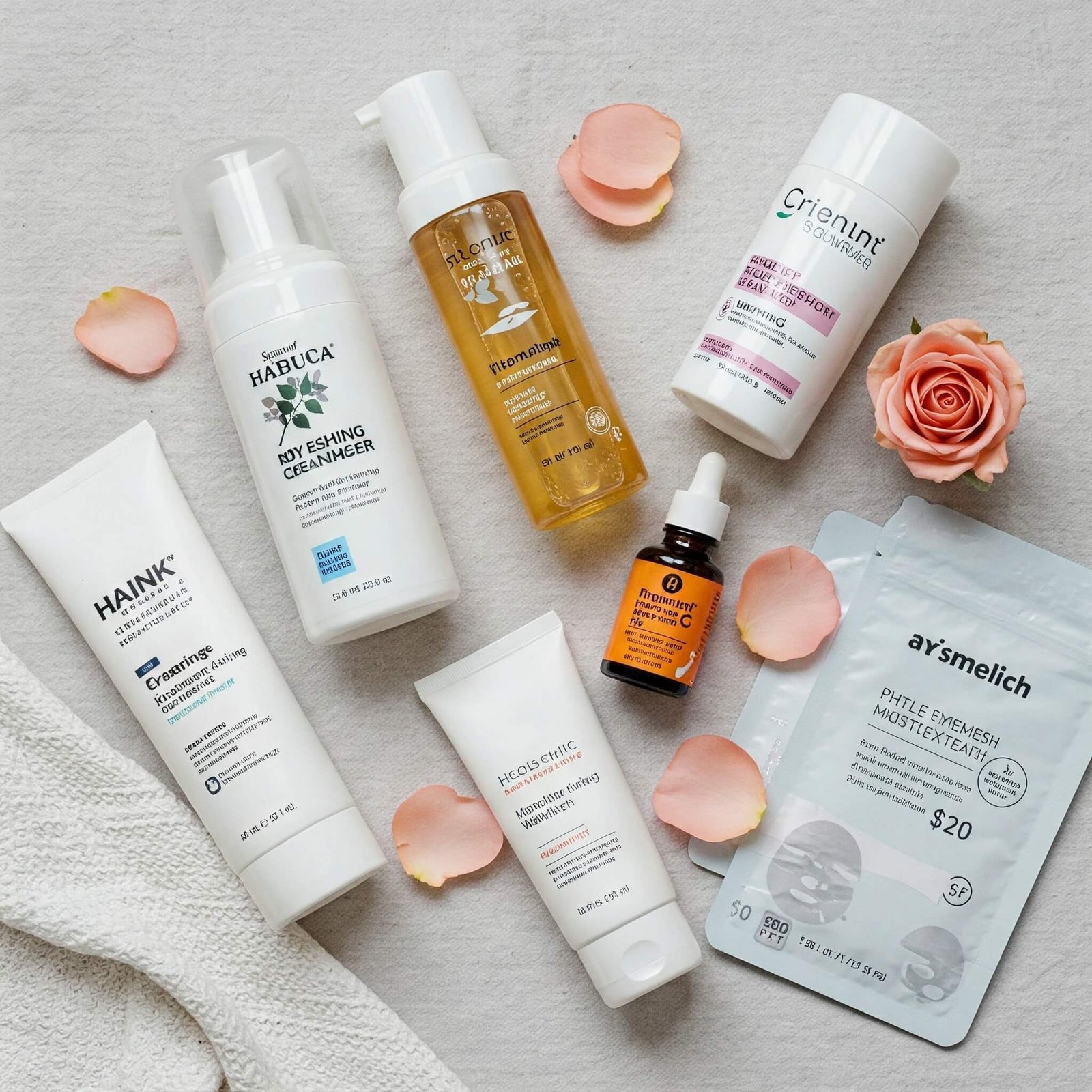 Best Drugstore Skincare Under $20 That Feels Like Luxury Drugstore Skincare Flat Lay