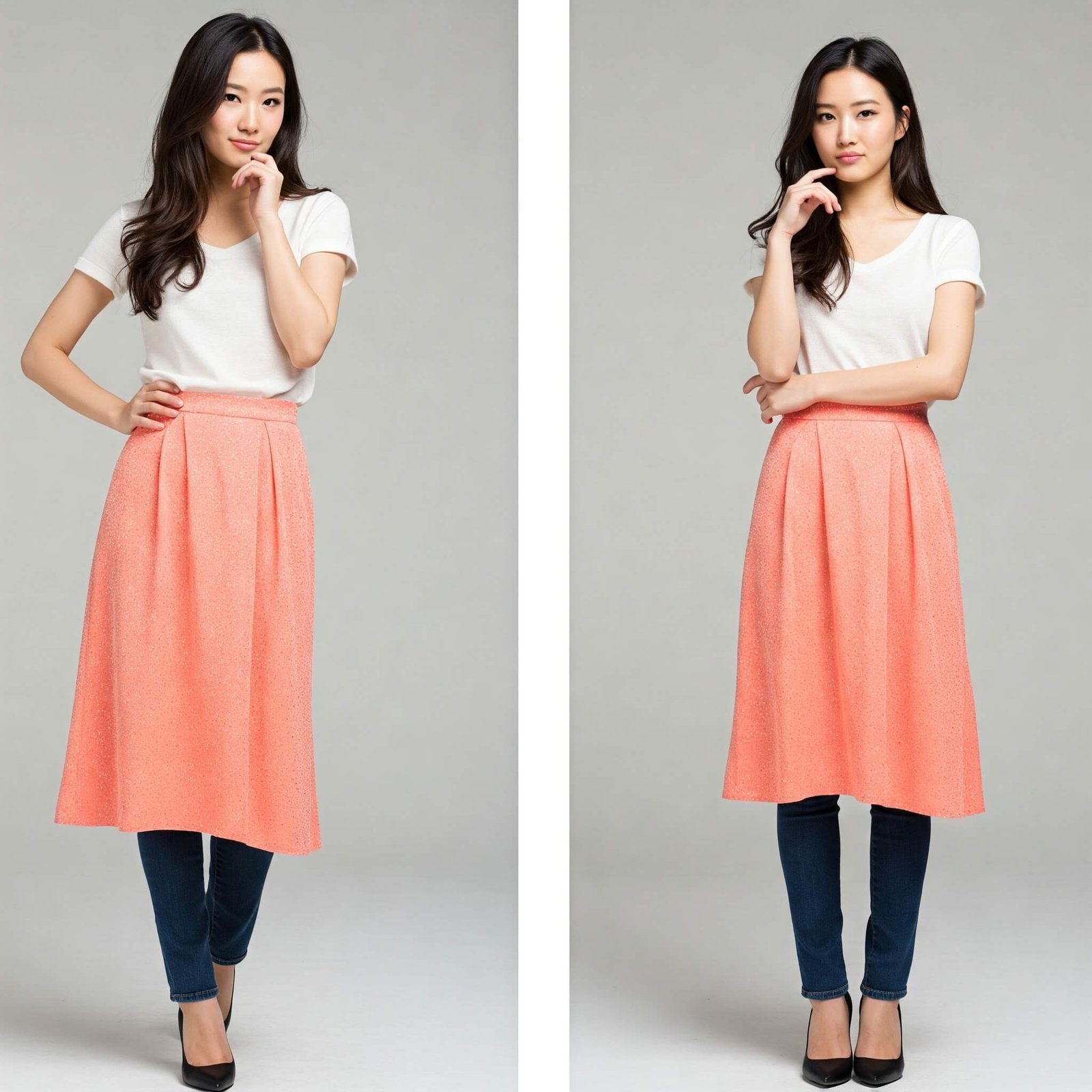 Skirt Over Pants? Why This Y2K Trend Is Making a Comeback Model in stylish skirt over pants