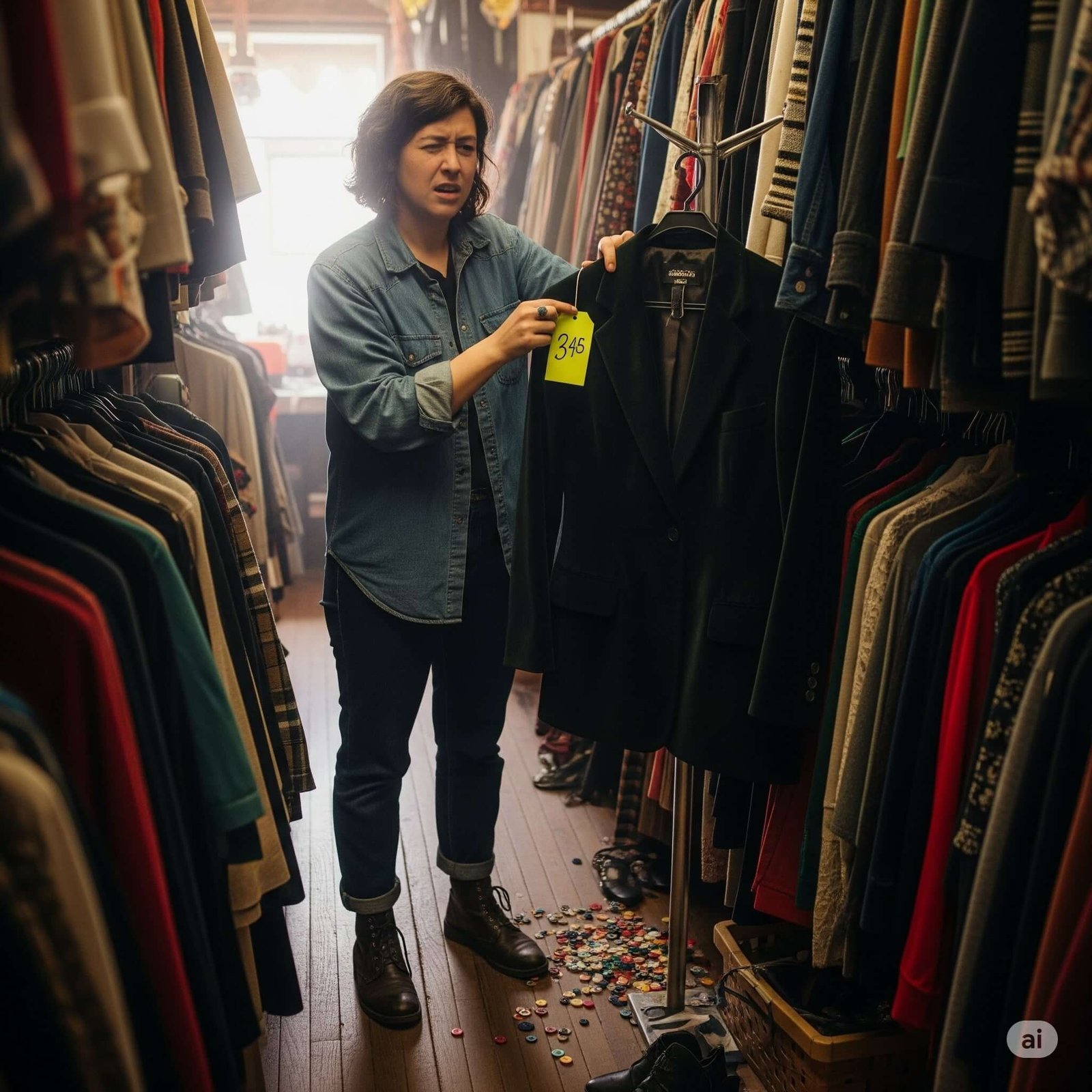 Thrift Store Fashion: My Messy, Real Journey to Finding Gold Thrift Store Finds: Is This Velvet Blazer a Gem?