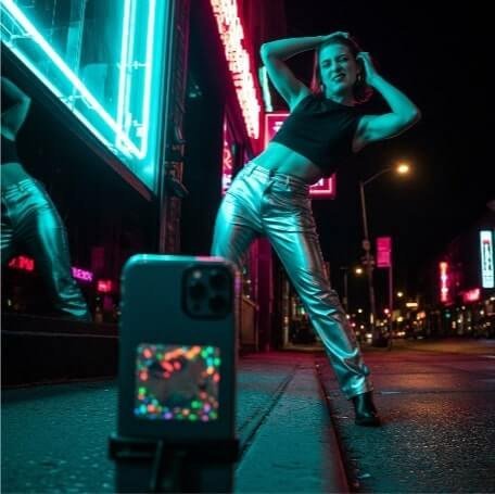 Neon Bushwick Nights: Awkward OOTD with Metallic Pants